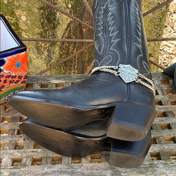 FRYE Near-NEW Black Cowgirl Cowboy Western Boots, Size 6.5 - Picture 10 of 12